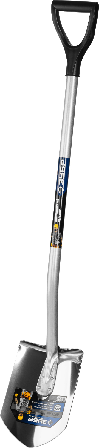 ЗУБР Артель-НС, 280х190х1200мм, полотно 2мм, нержавеющая сталь, закалено, алюминиевый изогнутый черенок, штыковая лопата, ПРОФЕССИОНАЛ (4-39407)