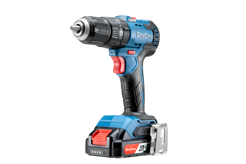 Аккумуляторная ударная дрель-шуруповерт DongCheng DCJZ2050i(TYPE DM), 20 В, 50 Нм, 1 акб 2 Ач, зу 2 А