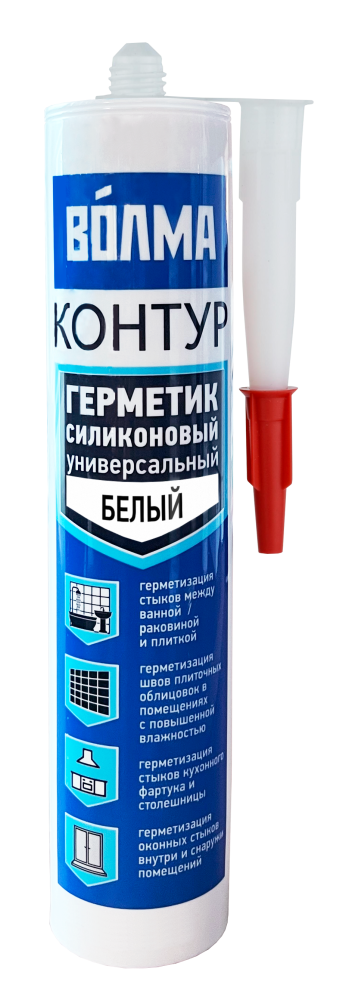 Силиконовый герметик «ВОЛМА-Контур» 290 мл, белый