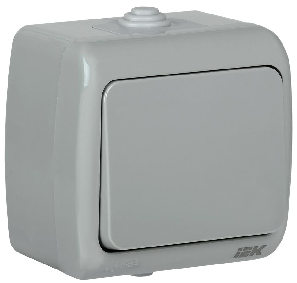 AQUATIC Выключатель 1-клавишный для открытой установки 10А IP54 ВС-20-1-0-А IEK