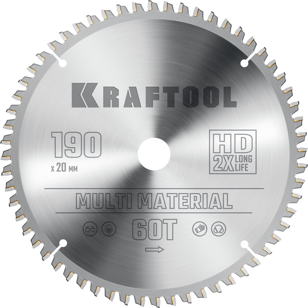 KRAFTOOL Multi Material 190х20мм 60Т, диск пильный