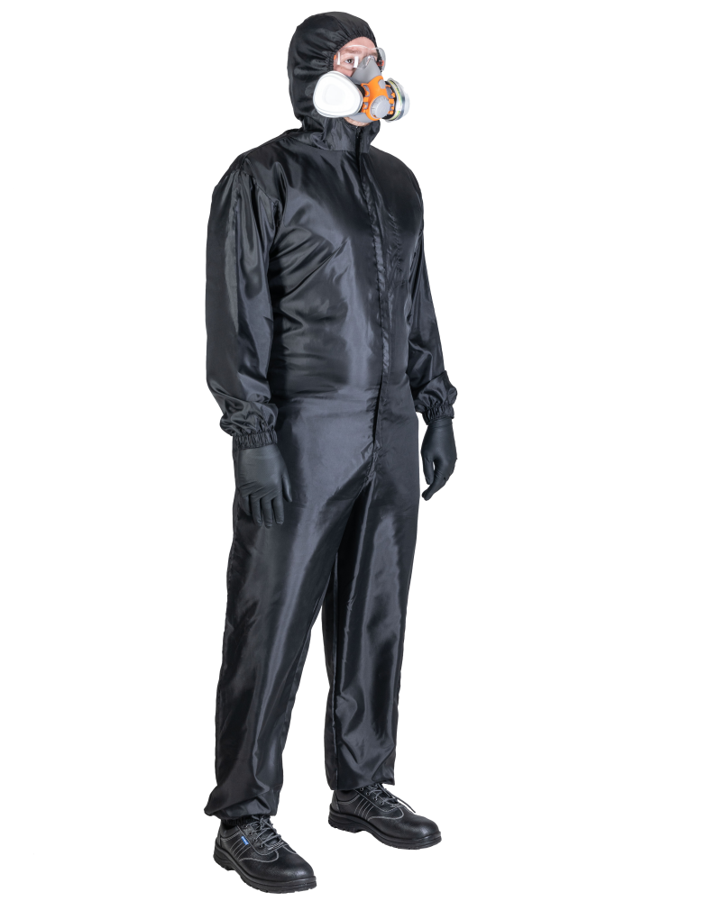 Комбинезон многоразовый защитный из полиэфирной ткани JPC75-BL-XXL Jeta Safety черный, разм. XXL