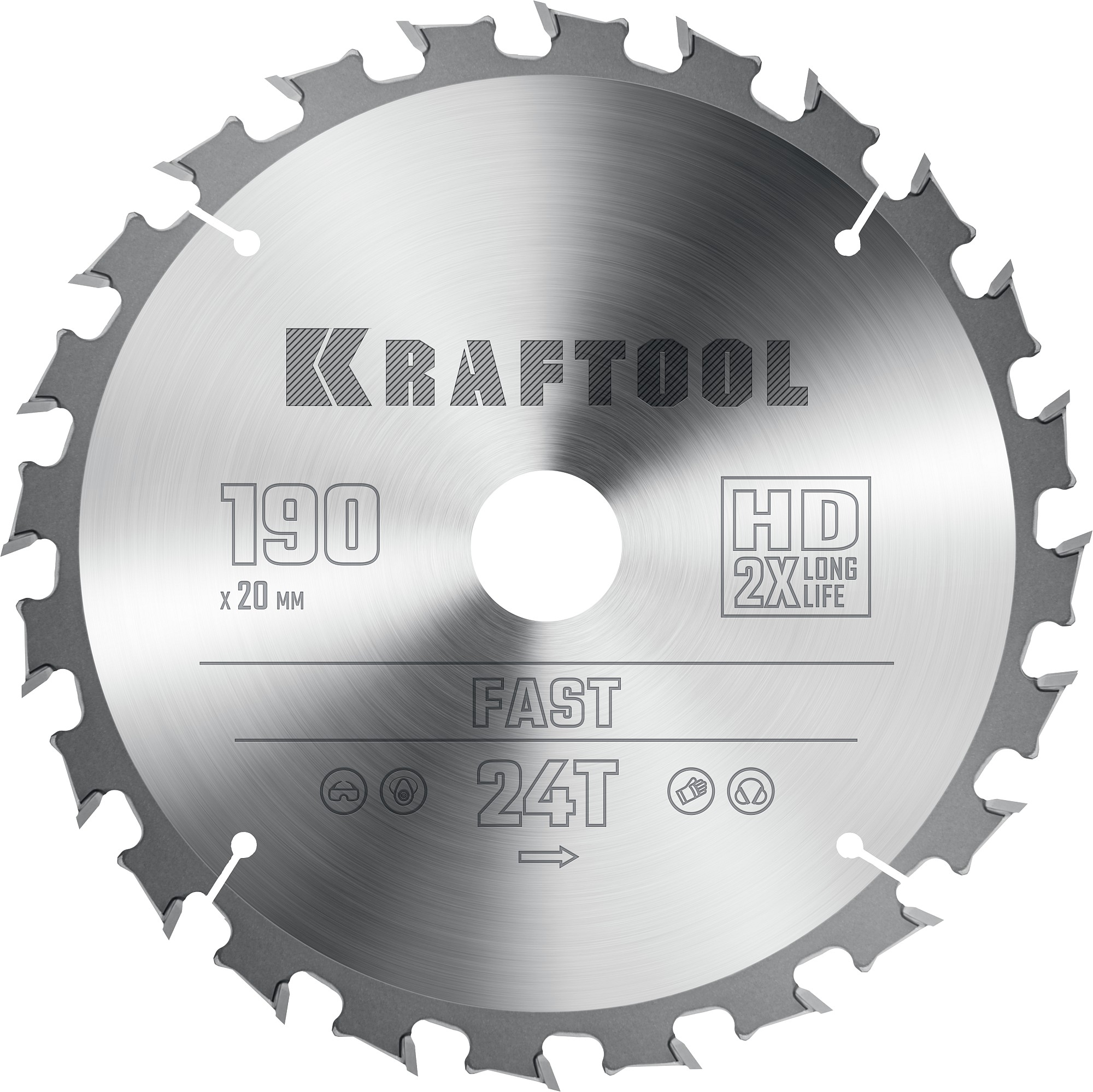 KRAFTOOL Fast 190х20мм 24Т, диск пильный по дереву