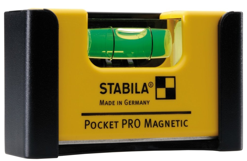 Уровень Stabila тип Pocket Pro Magnetic (1гориз., точн. 1мм/м) с чехлом на пояс на блистере