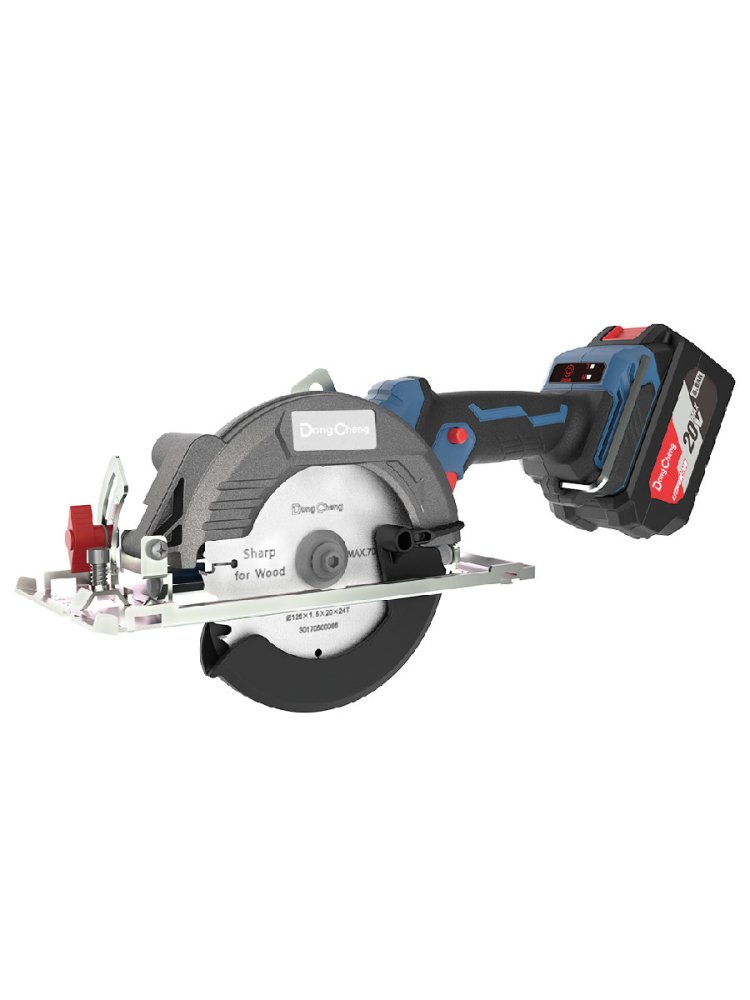 Аккумуляторная циркулярная пила DongCheng DCMY140S(TYPE EM), 20 В, 140 мм, 2 акб 4 Ач, зу 2 А