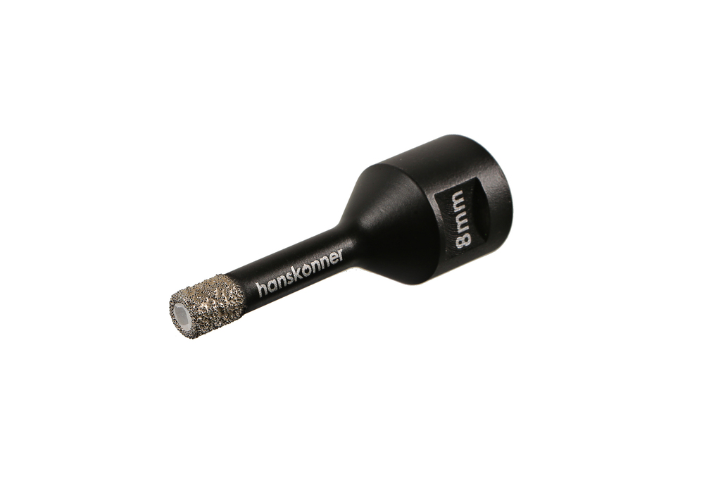 Коронка алмазная для УШМ, tilepro, 8 мм, вакуумн. Спекание алмазов, Hanskonner