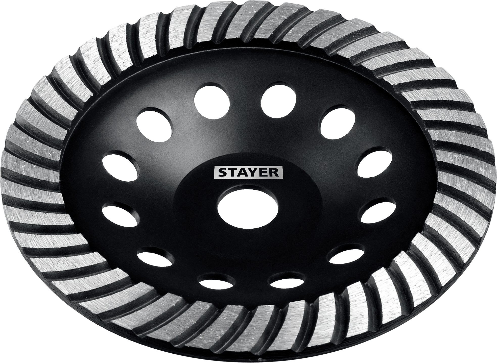 STAYER Turbo d 180 мм, Сегментированная алмазная шлифовальная чашка (33380-180)