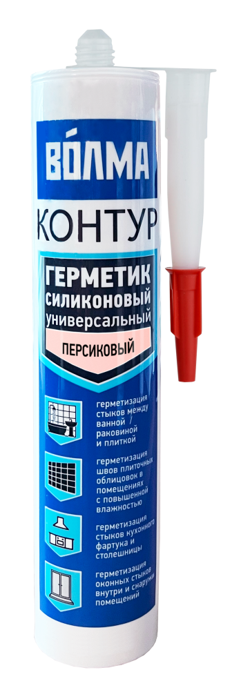 Силиконовый герметик «ВОЛМА-Контур» 290 мл, персиковый