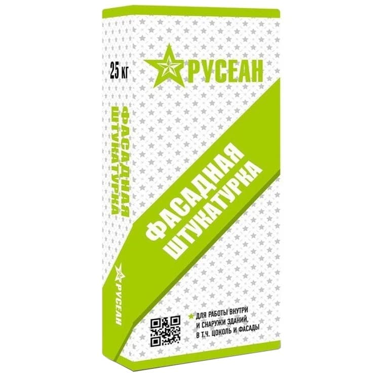 Фасадная Штукатурка Русеан для машинного и ручного нанесения 25 кг