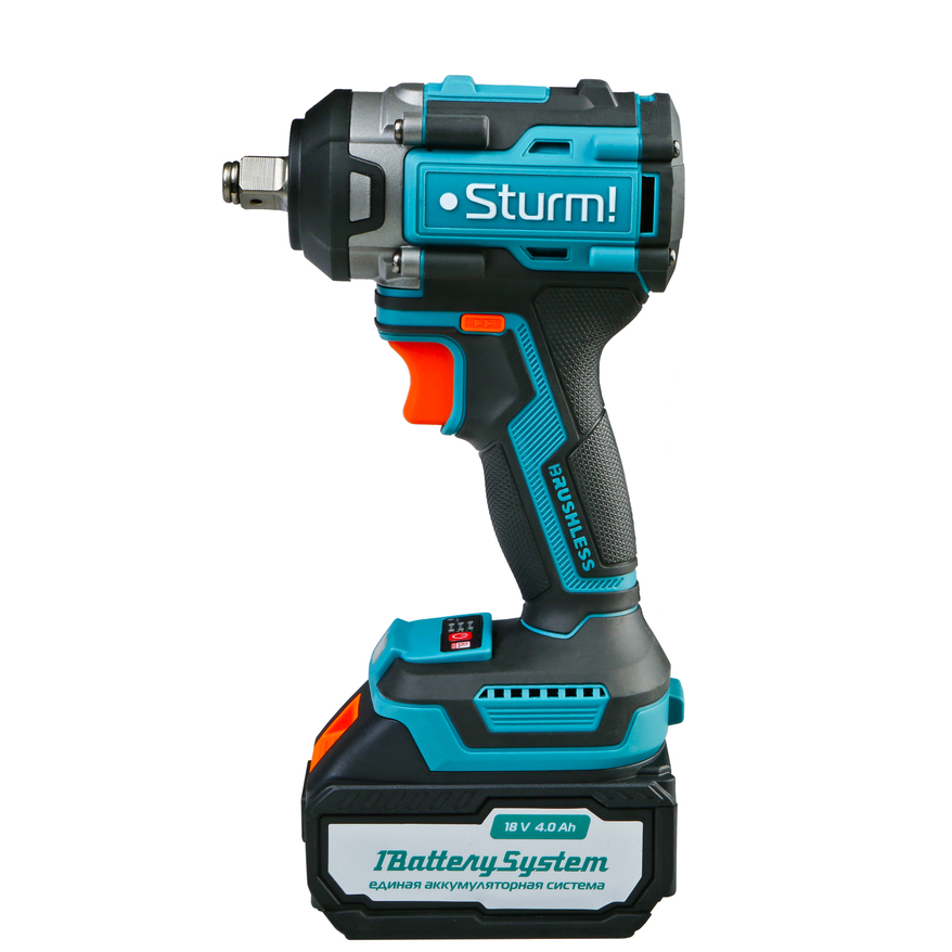 CD20500BL  Гайковерт ударн б/щ Sturm!, 18В, 1BatterySystem, 500Нм, 1/2"