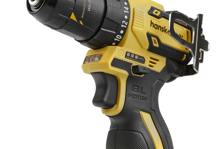 HCD1645SC Дрель акк б/щ Hanskonner PLATINUM, 14, 4В, 45Нм, 2х2.0Ач, 10мм, коробка,пл.патрон