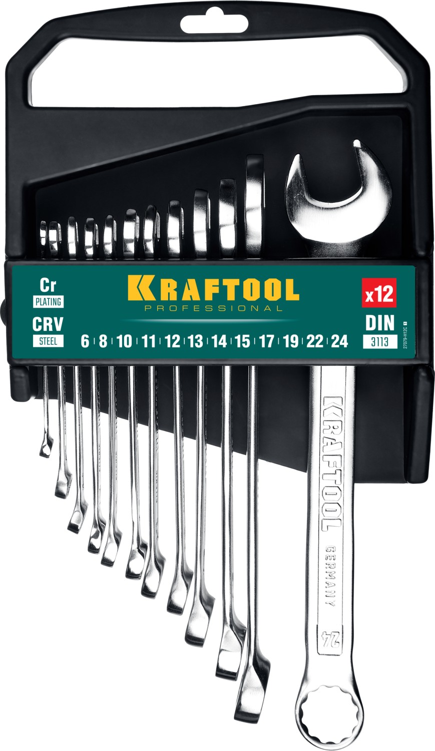 KRAFTOOL 12 шт, 6 - 24 мм, набор комбинированных гаечных ключей (27079-H12C)