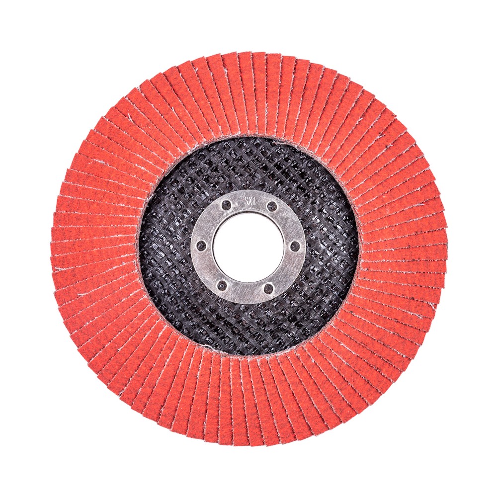 Круг лепестковый с керамическим абразивом для шлифования по нержавеющей стали FTL Everest 29 125 х 22,2 мм P120