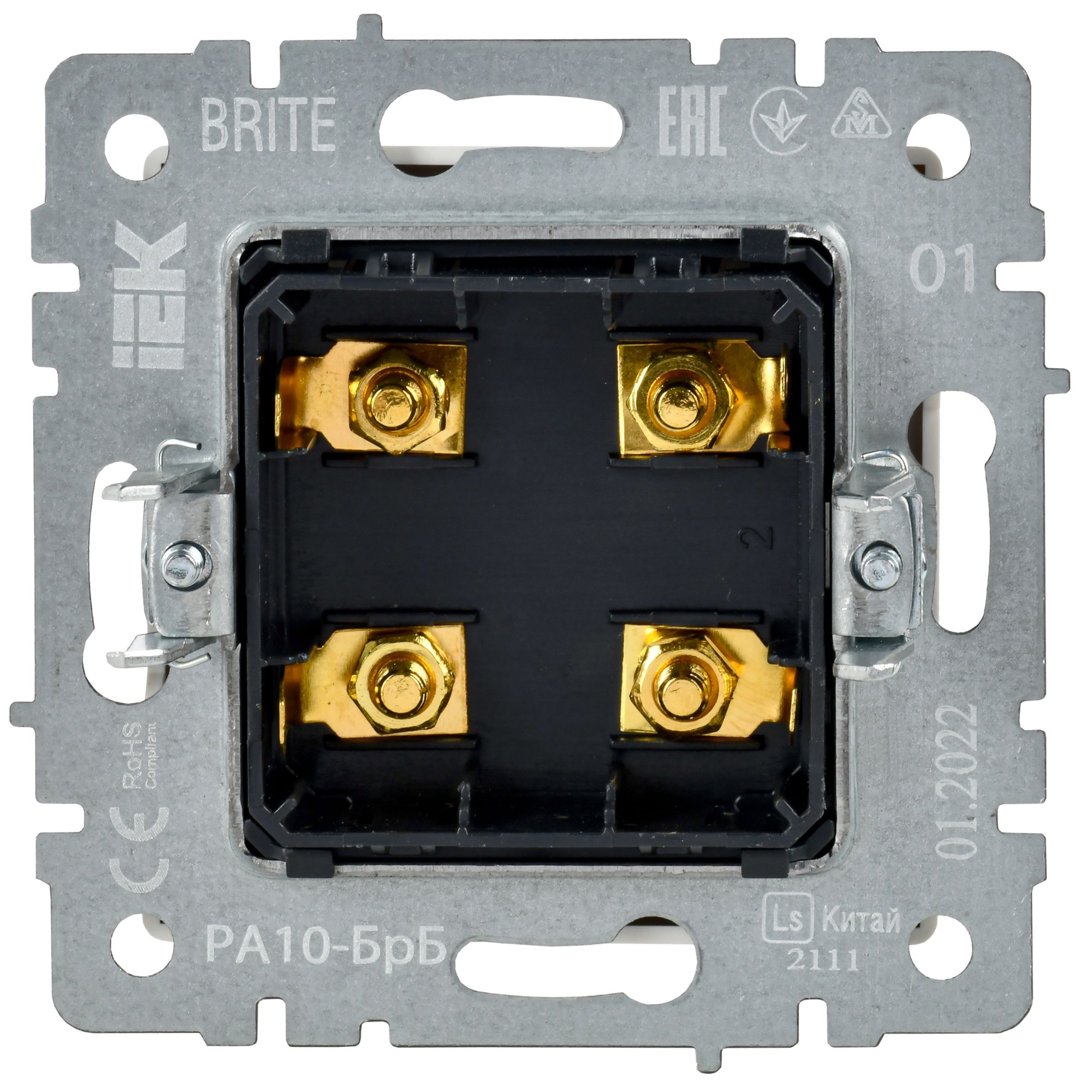 BRITE Аудиорозетка 4-местная РА10-БрБ белый IEK